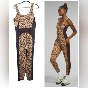 The North Face Tan & Black Patterned Jumpsuit